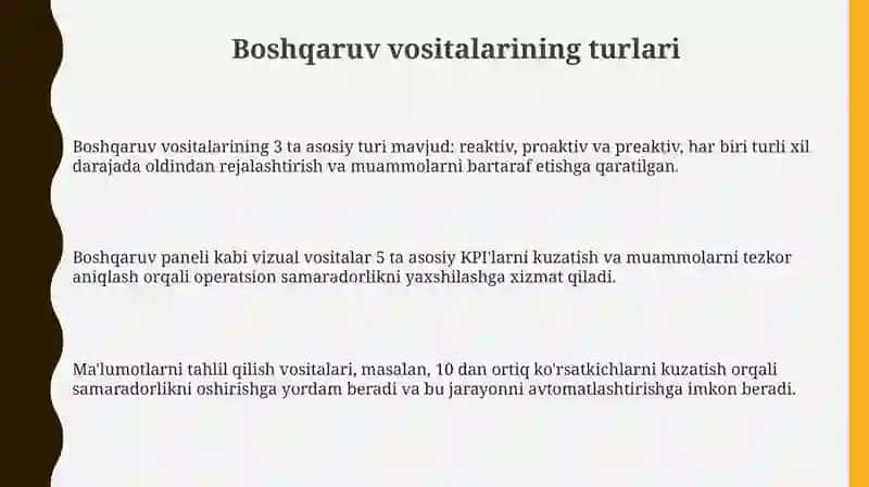 Boshqaruv vositalarining vazifasi 3