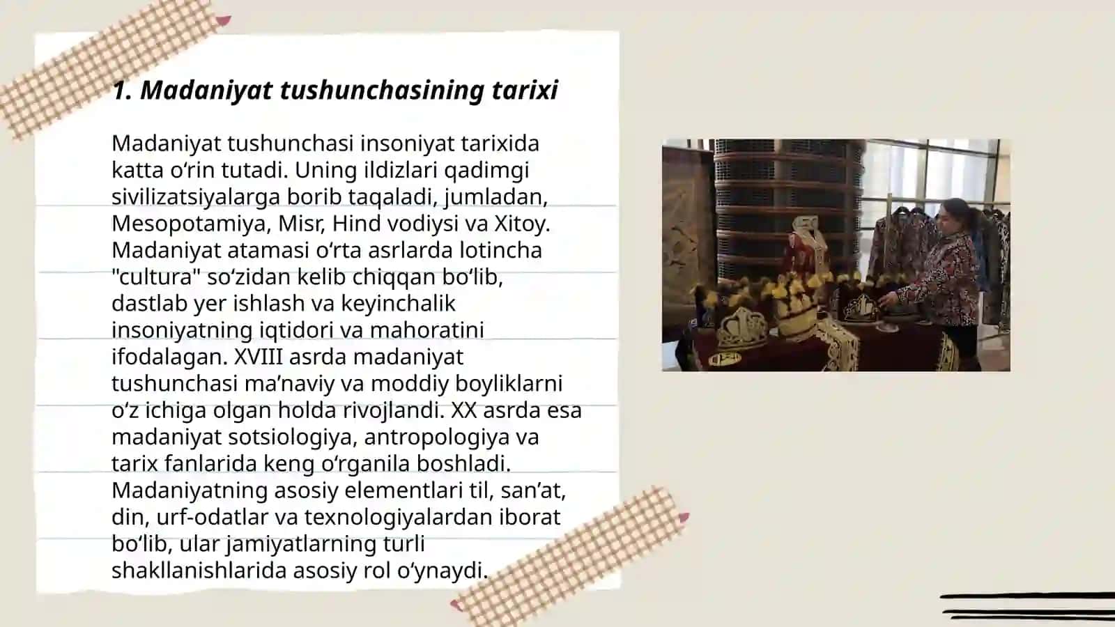 Madaniyat tushunchasi haqida 3