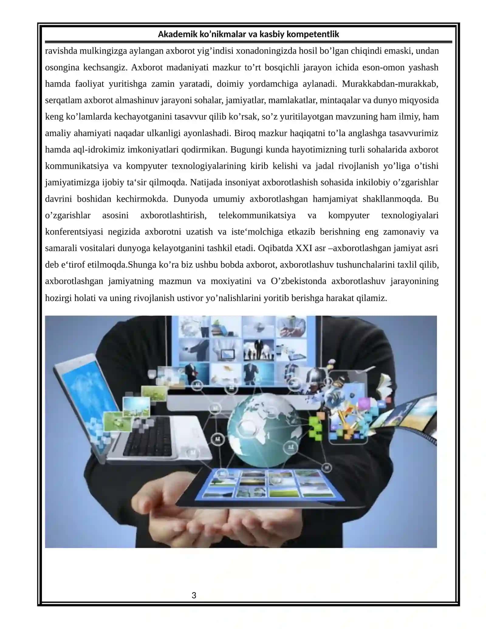 Akademik faoliyatda axborot madaniyatining o'rni 3