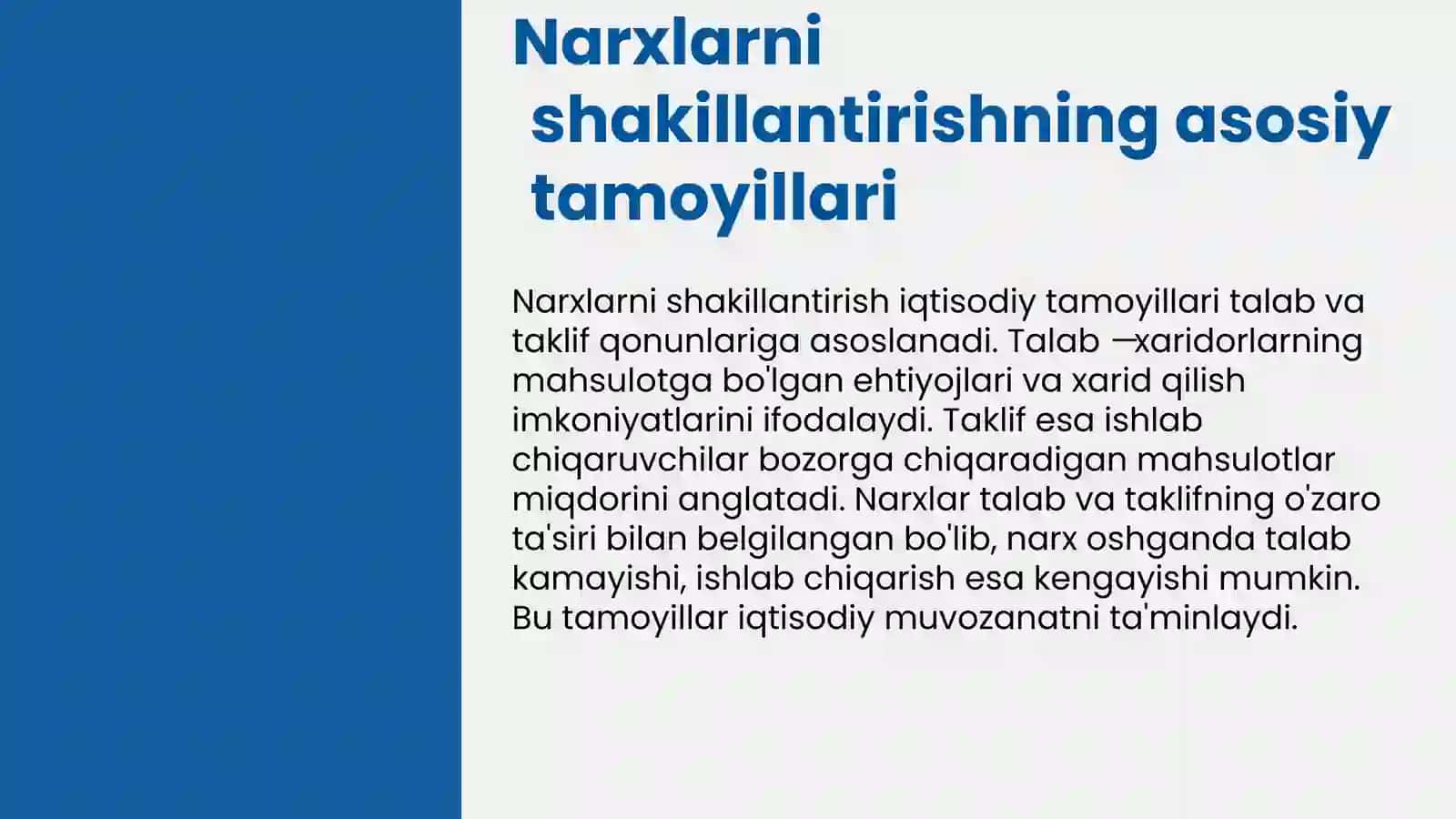 Narxlarni shakillantirish mexanizimi 3