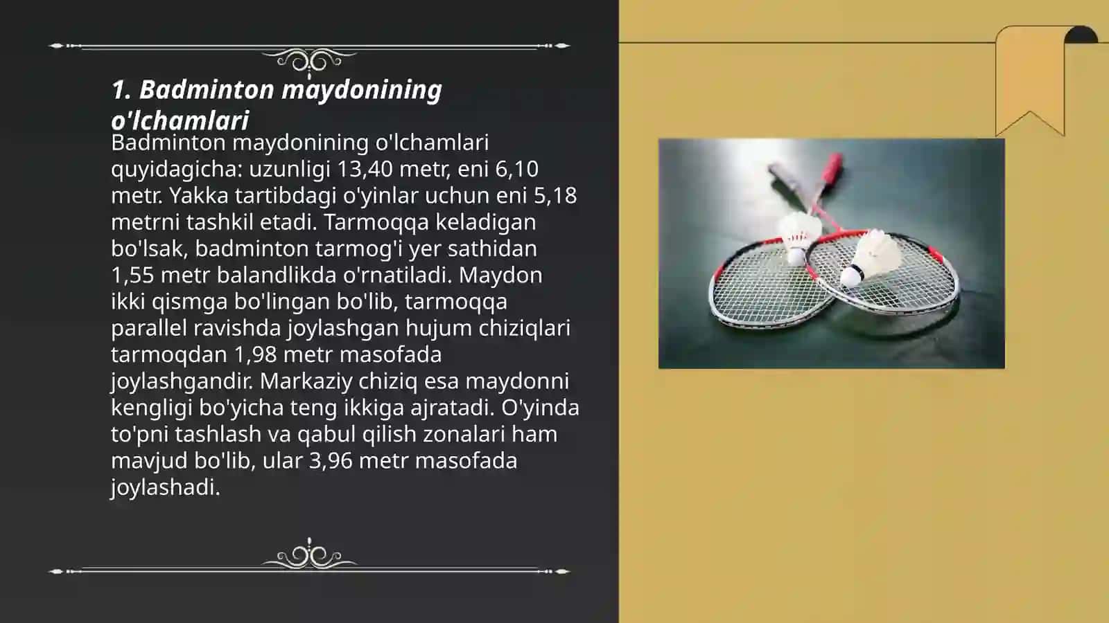 Badminton oʻyin qoidalari 3
