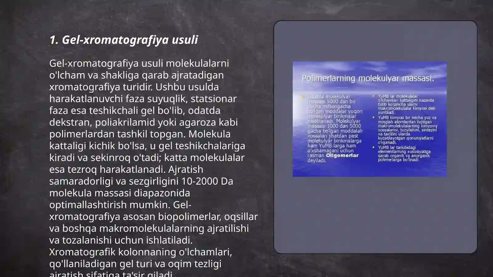 Gel-xromatografiya usuli 3