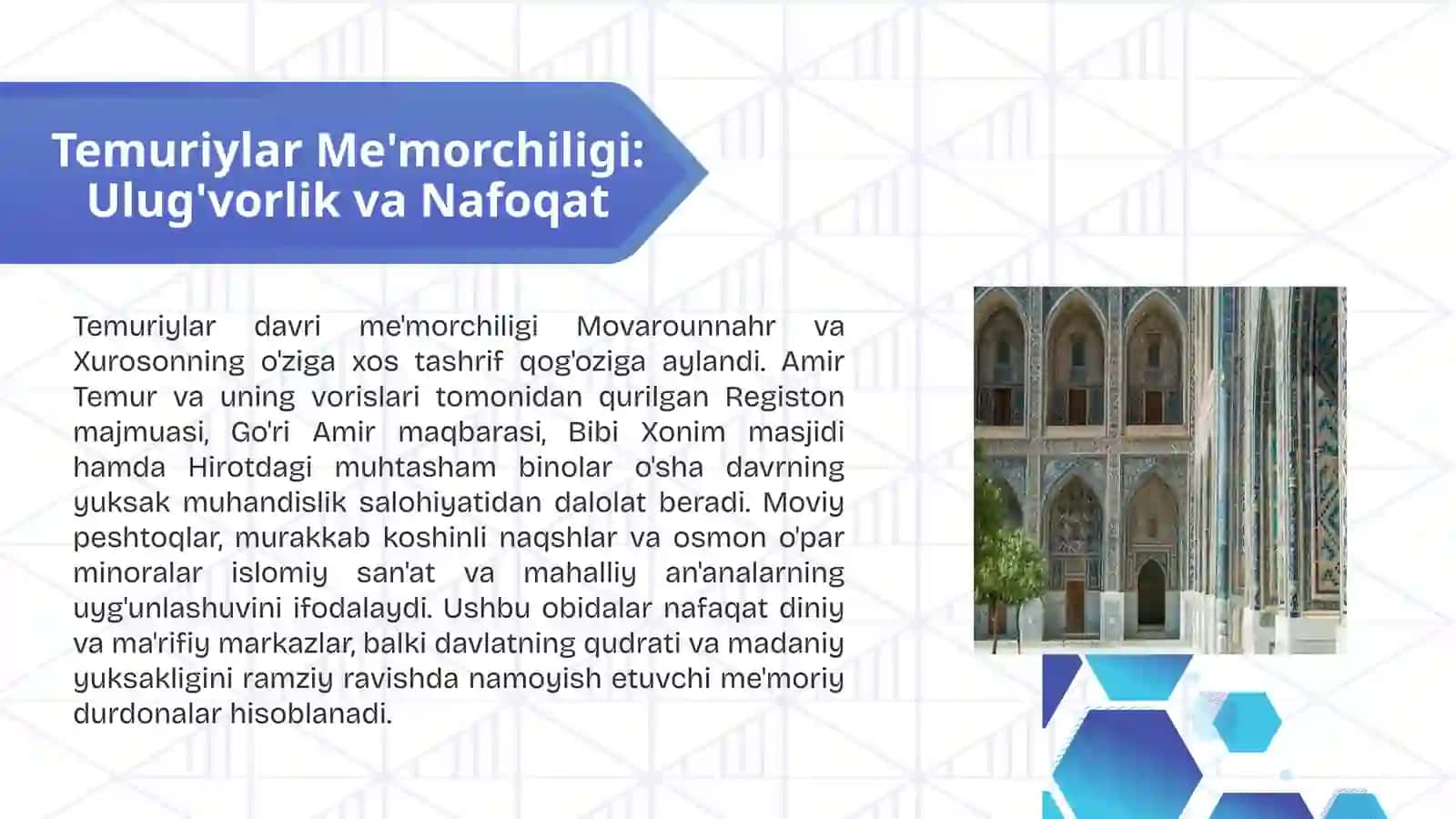 Temuriylar Davrida Movarounnahr va Xuroson Uyg'onish Davri 3