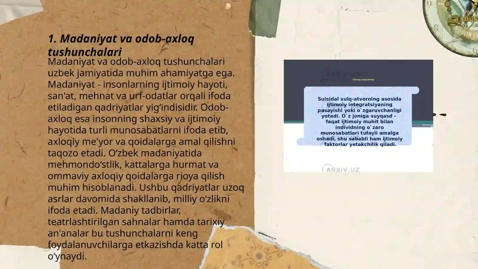 Madaniyat va xulq-atvor meʼyorlari 3