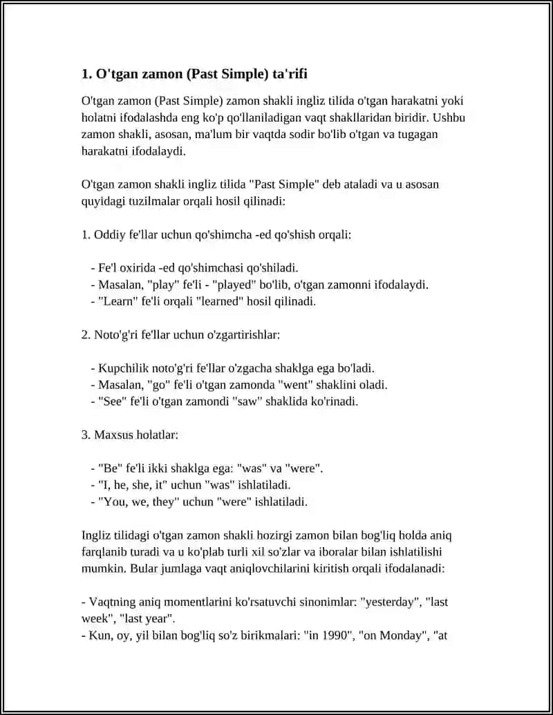 PAST SIMPLE 3