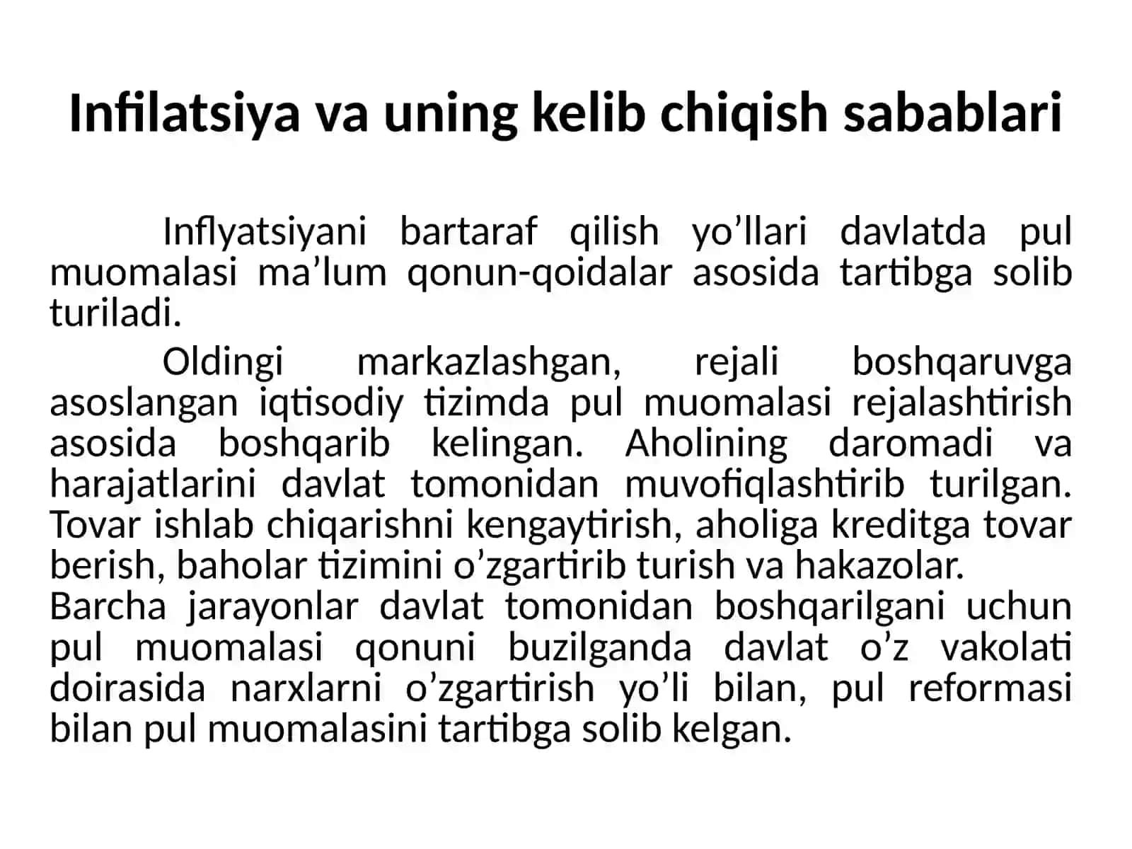 Inflatsiya jarayonlari tahlili 3