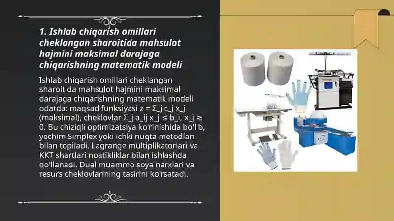 Ishlab chiqarishni maksimallashtirish 3
