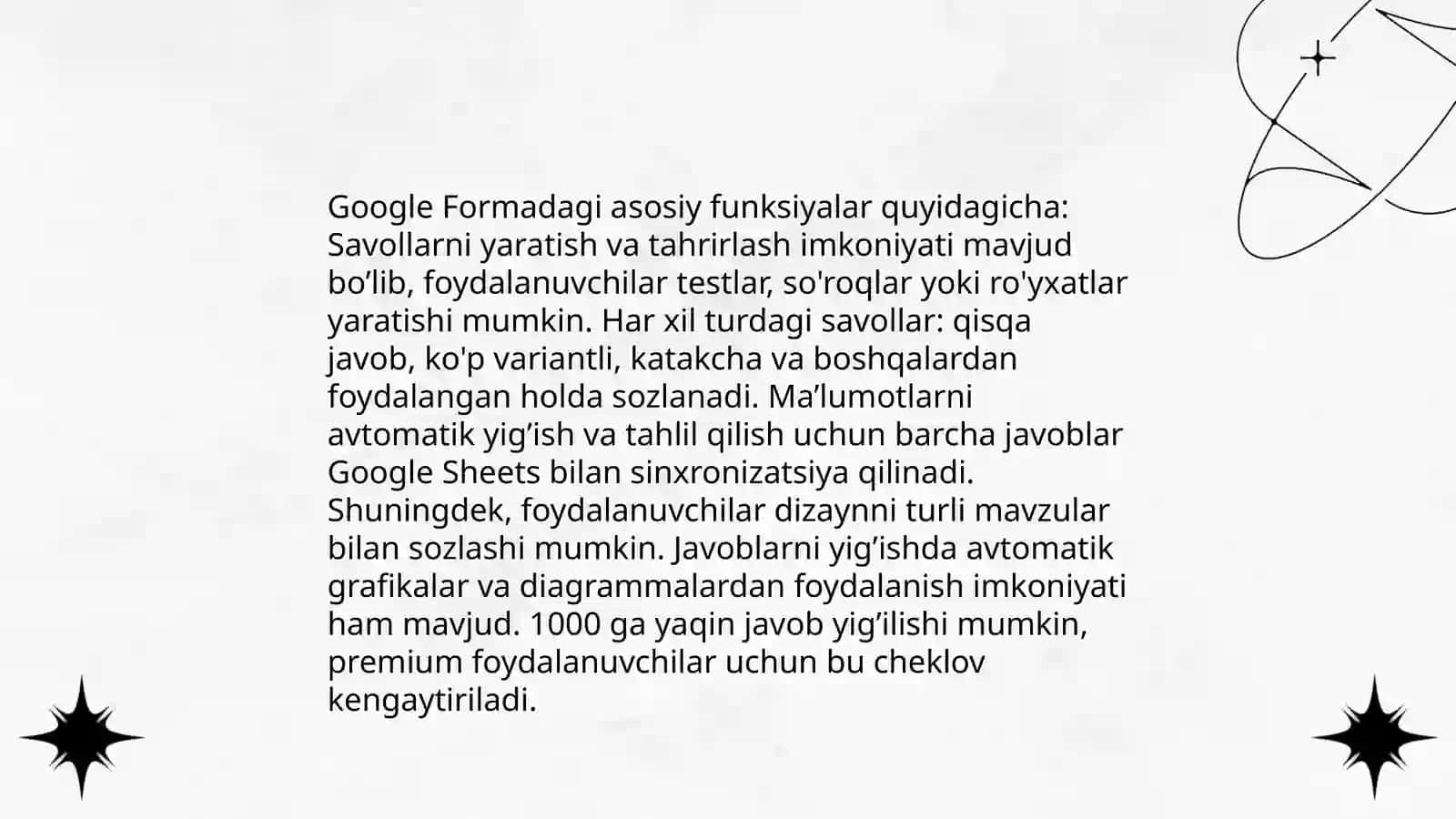 Google Formada onlayn soʻrovnoma hamda testlar yaratish 3