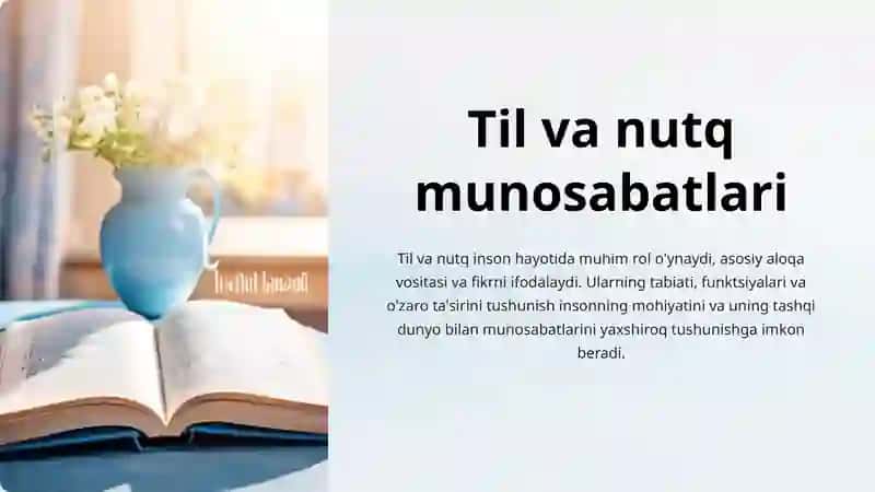 Til va nutqmunosabatlari 3