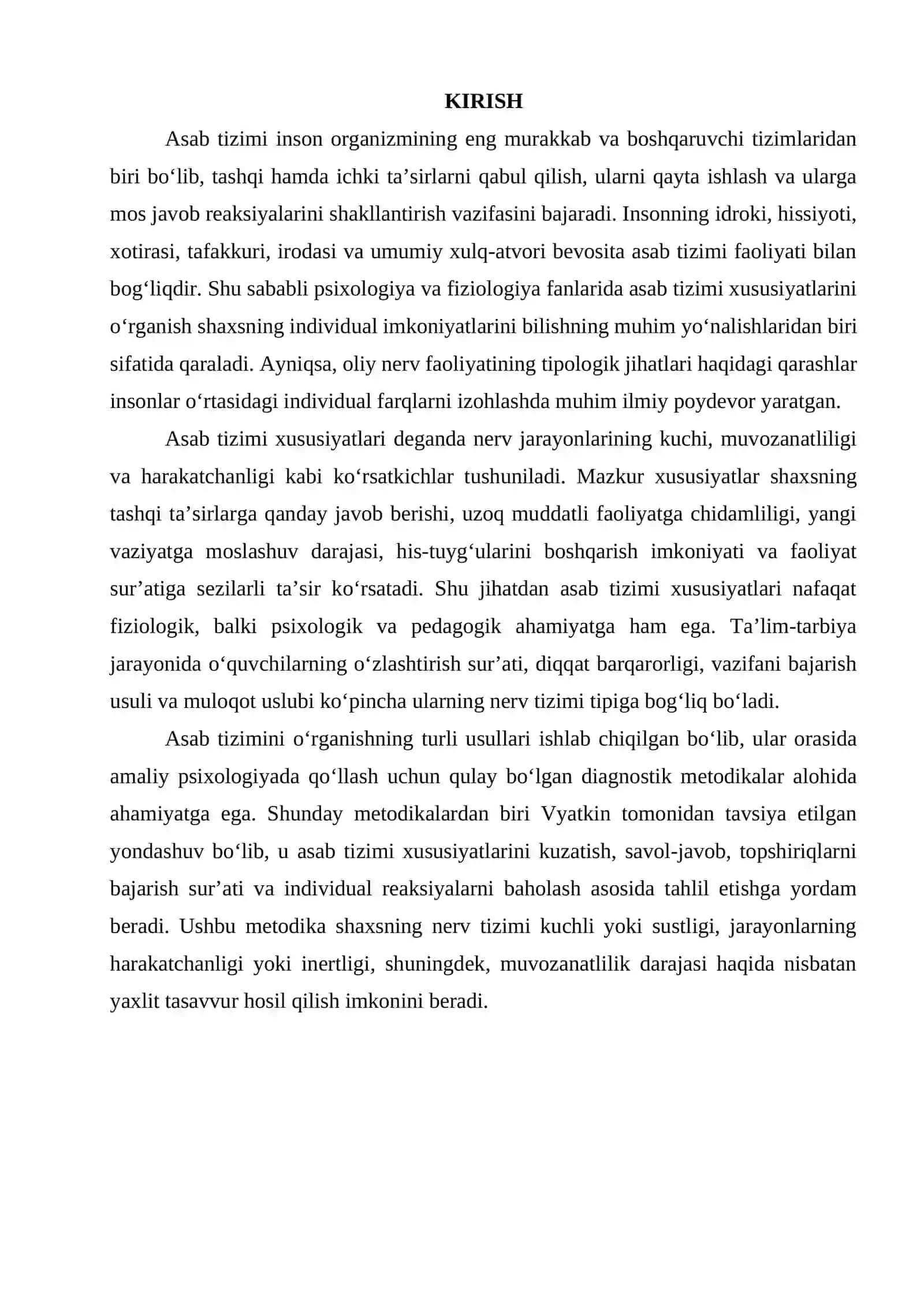 Asab tizimi xususiyatini o‘rganish 3