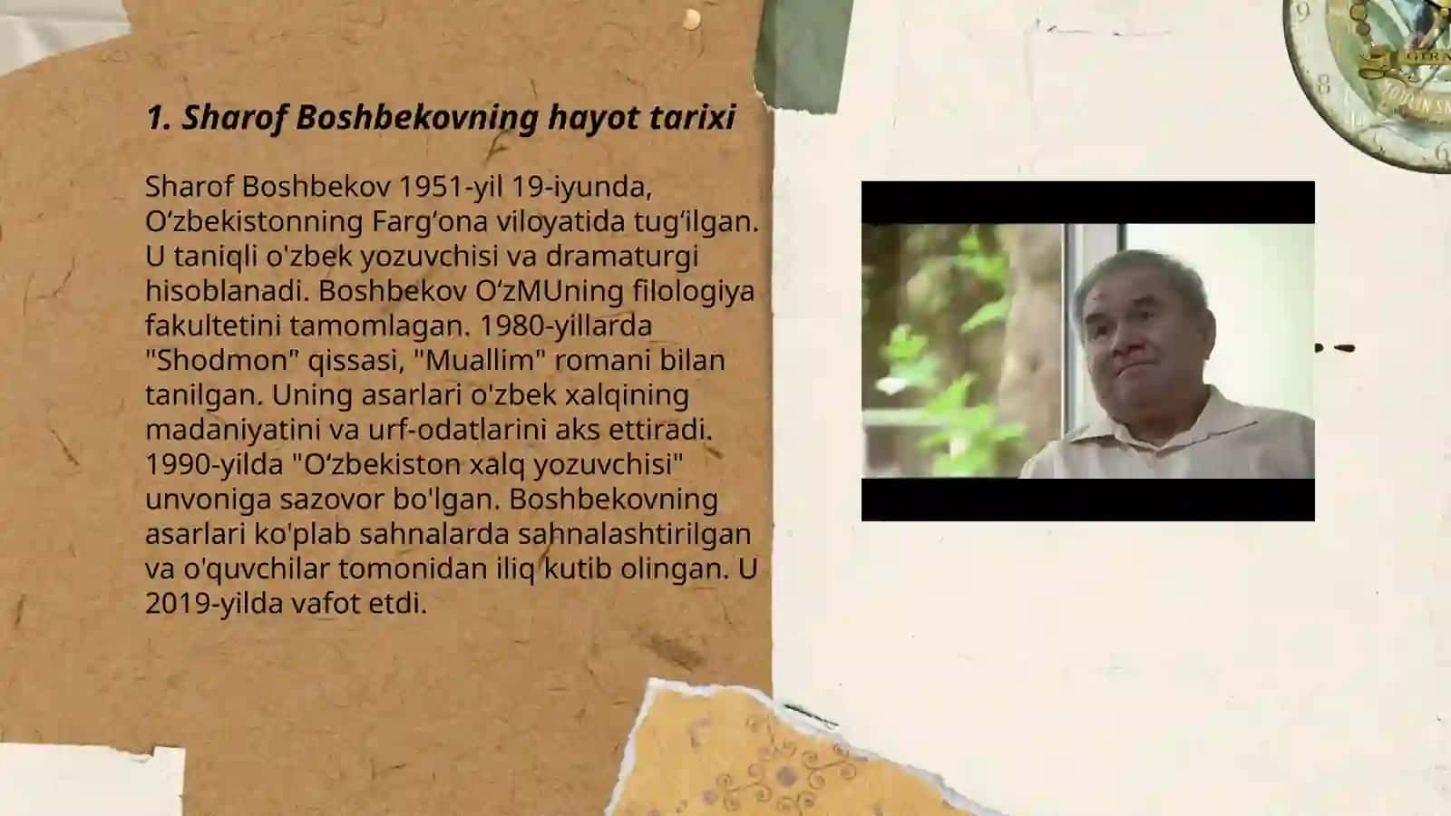 Sharof Boshbekov hayoti va ijodi 3