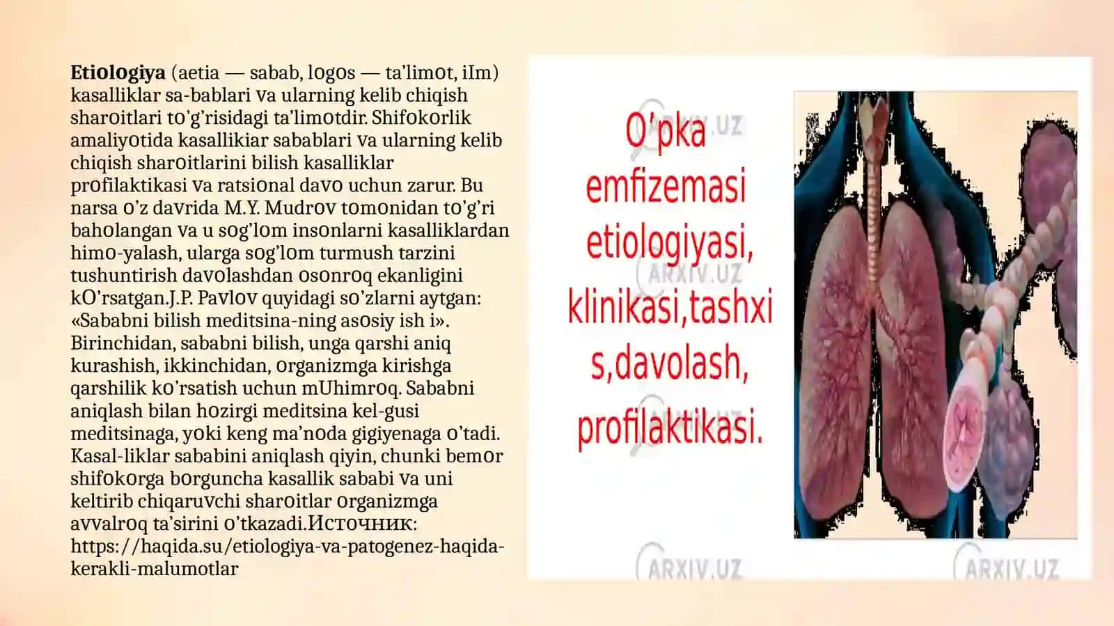 Patogenez(yun. pathos — kasallik va... genez) 3