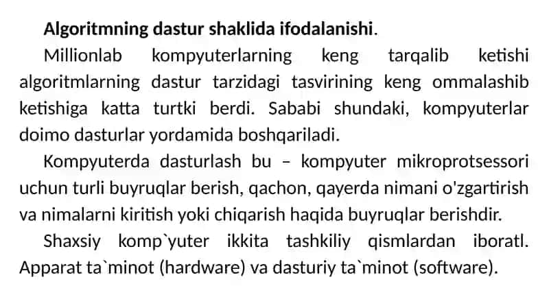 DASTURLASH ASOSLARI 3