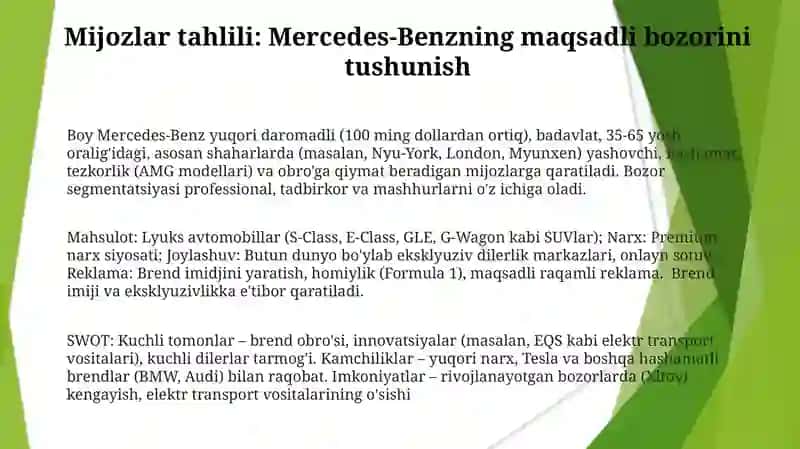 Mercedes-Benz marketing miks (4P) 3