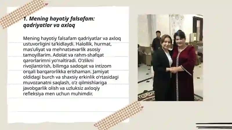 Mening hayotiy falsafam 3
