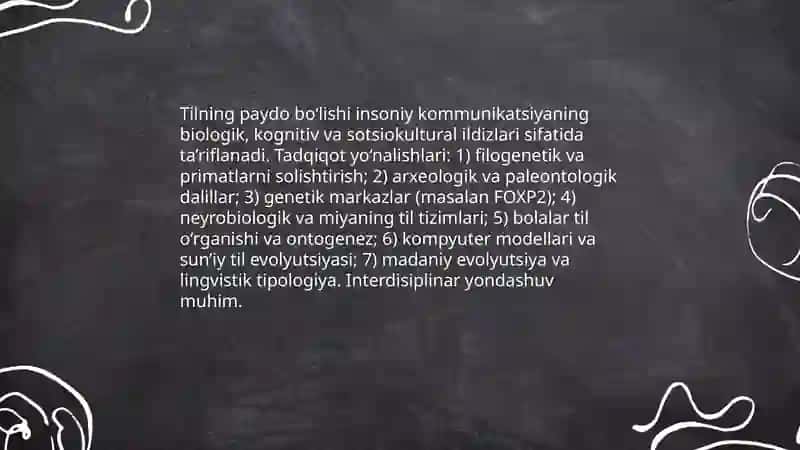 Tilning paydo bo‘lishi 3