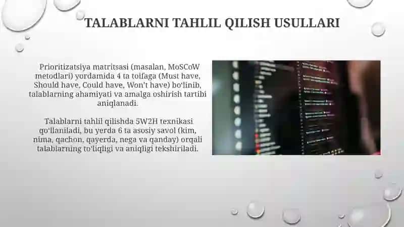 Talablarni tahlil qilish usullari 3