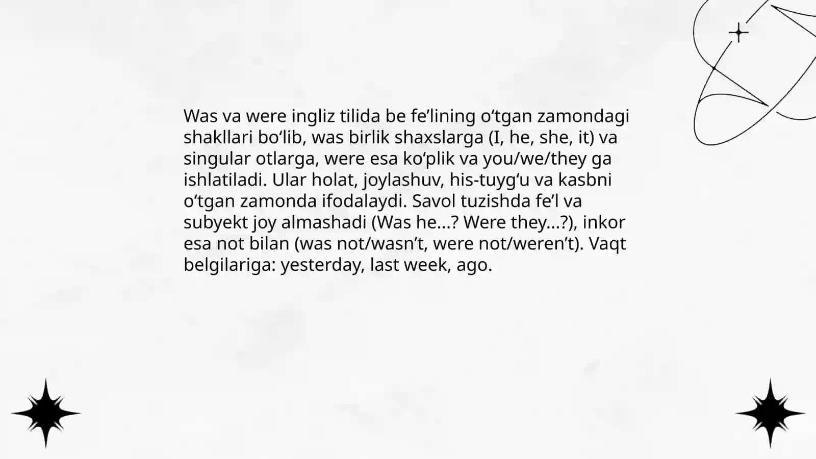 Was va were: umumiy tushuncha 3