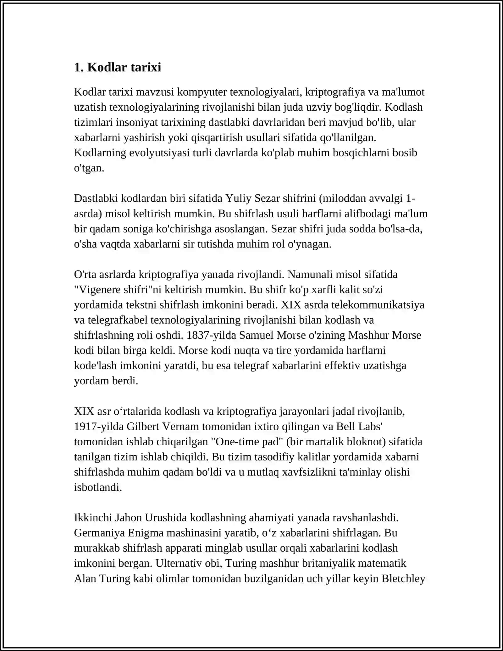 Kodlar 3