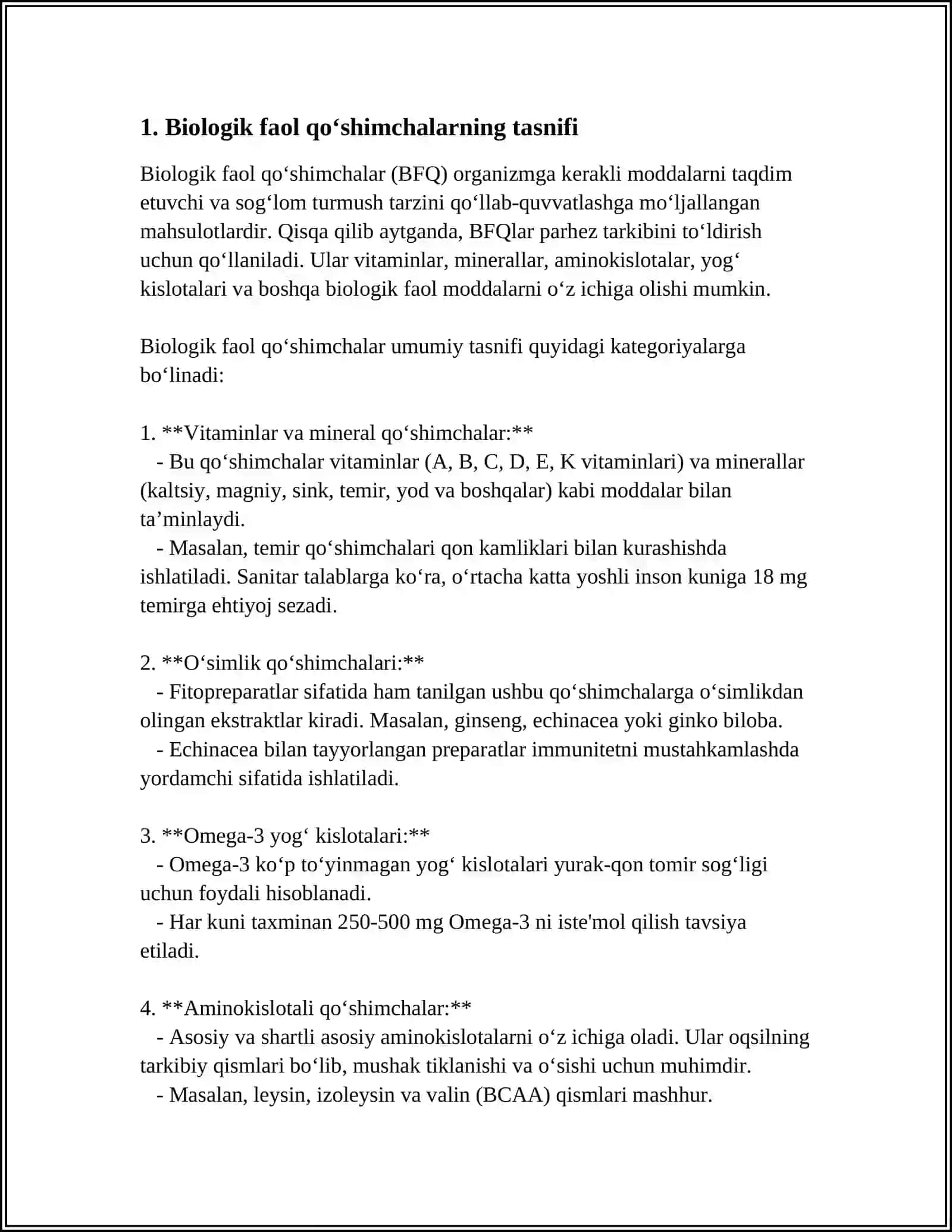 Biologik Faol Qoshimchalar 3