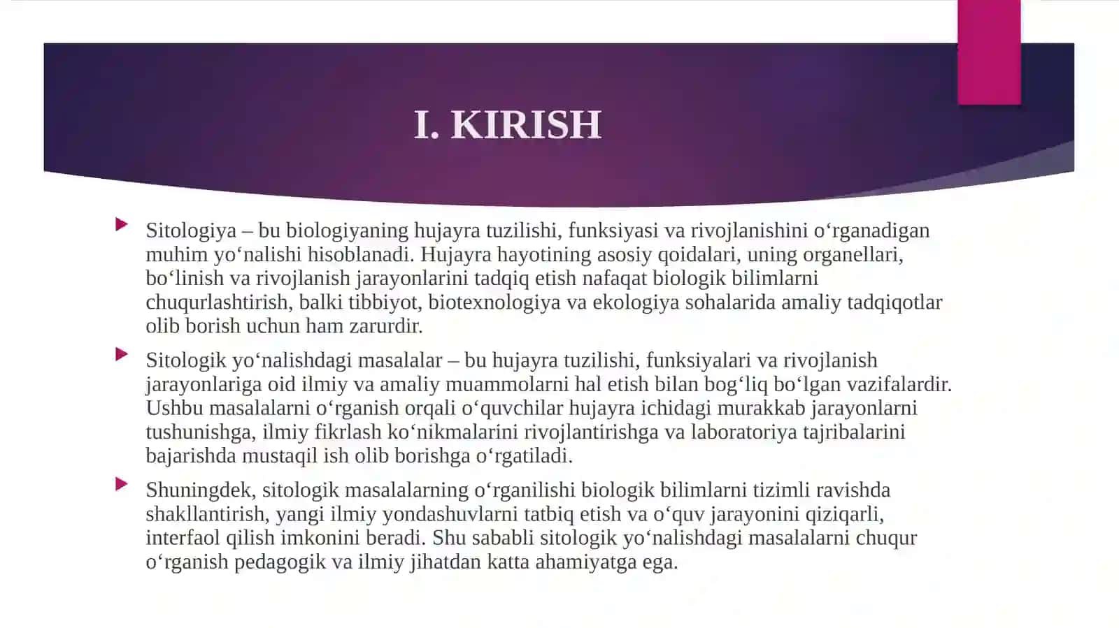 SITOLOGIK YO‘NALISHDAGI MASALALARNI MOHIYATI 3