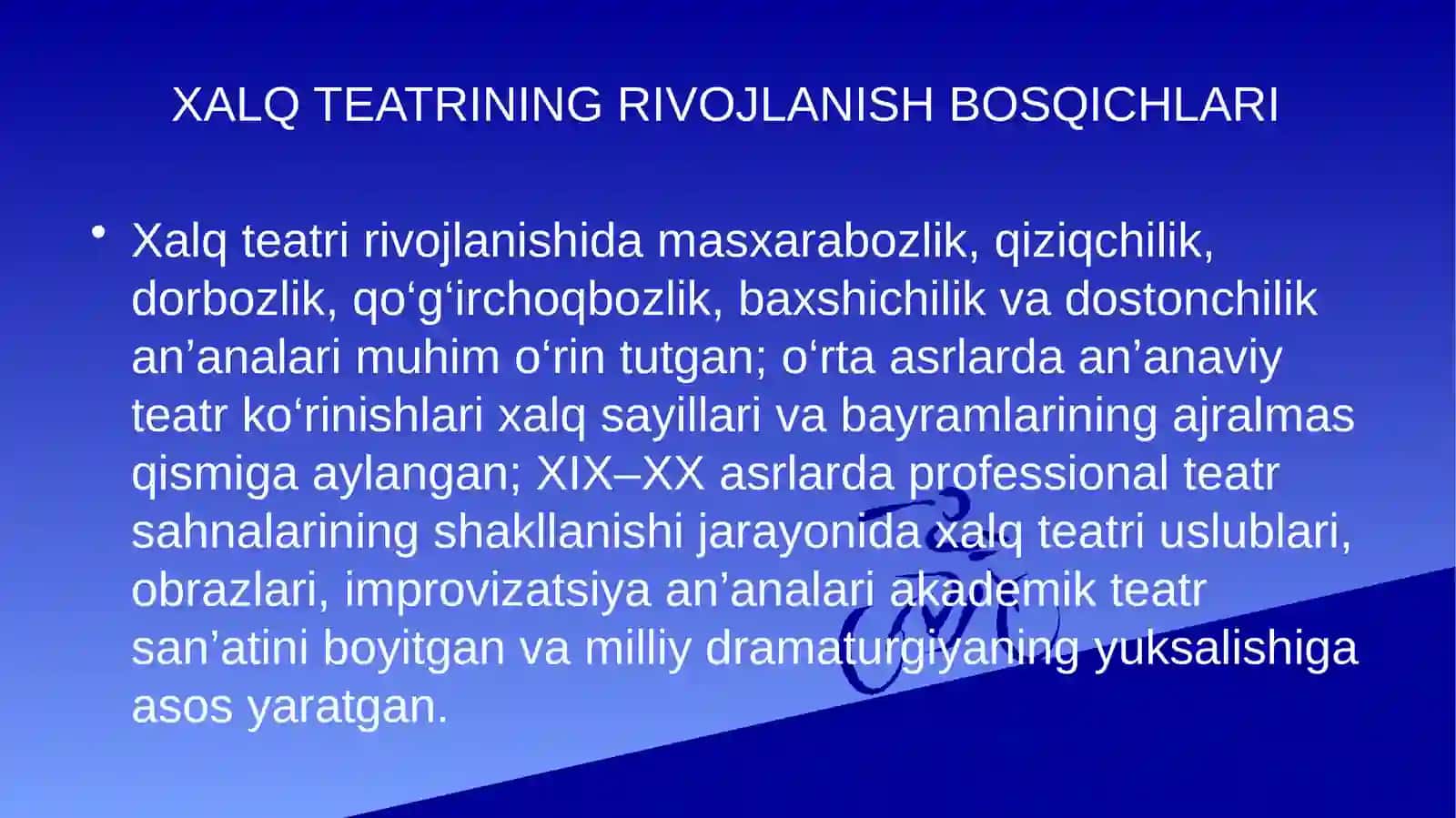 Madaniy taraqqiyotda xalq teatri va milliy raqslarning o‘rni 3