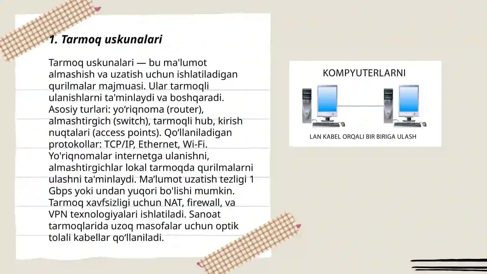 Kompyuter tarmoqlari komponentlari 3