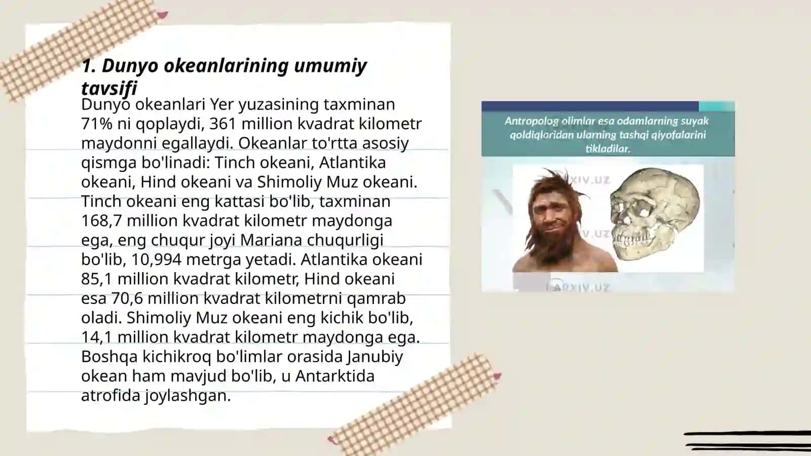 Dunyo okeanlari va ularning tarkibiy qisimlari 3