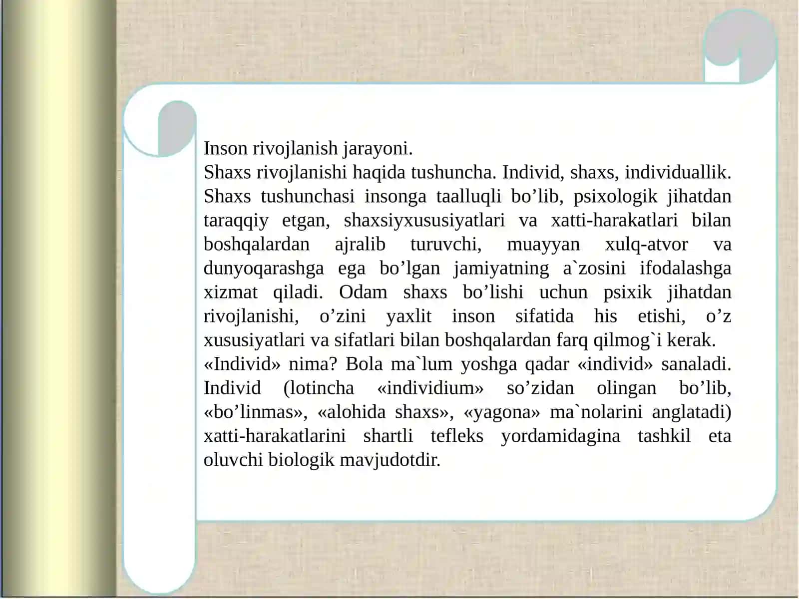 RIVOJLANISHNING ASOSIY QONUNIYATLARI 3