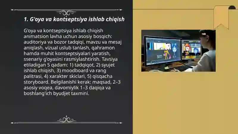Animatsion lavhalar yaratish 3