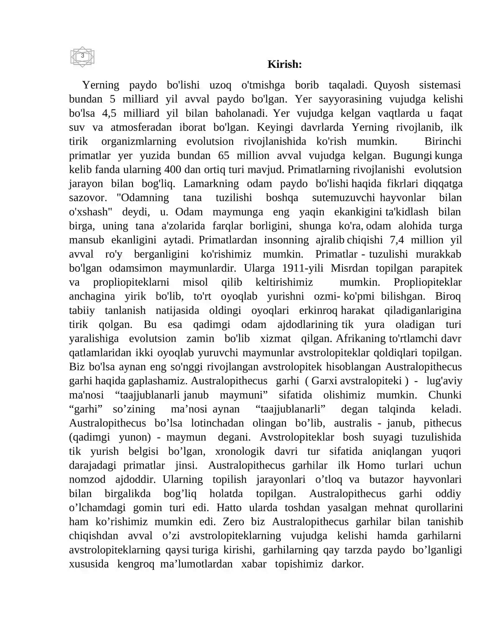 Australopitecus garhi (Garxi avstrolopiteklari) 3