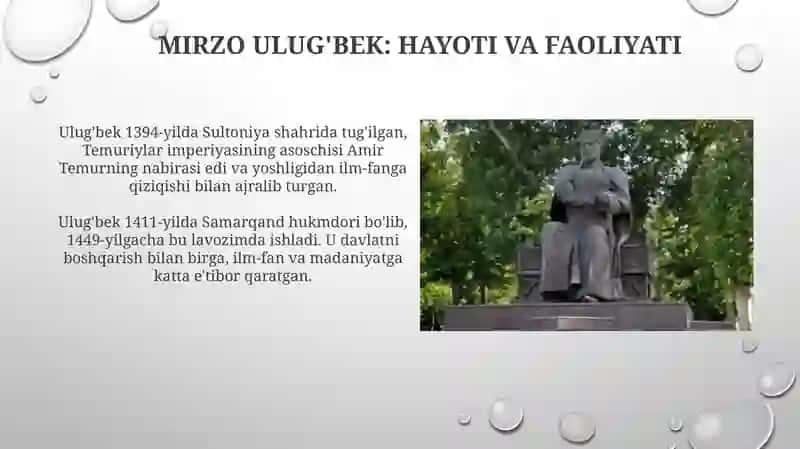 Mirzo Ulug'bek: Hayoti va Davlatchilik Faoliyati 3