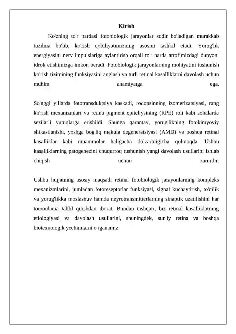 Fotobiologik jarayonlar 3