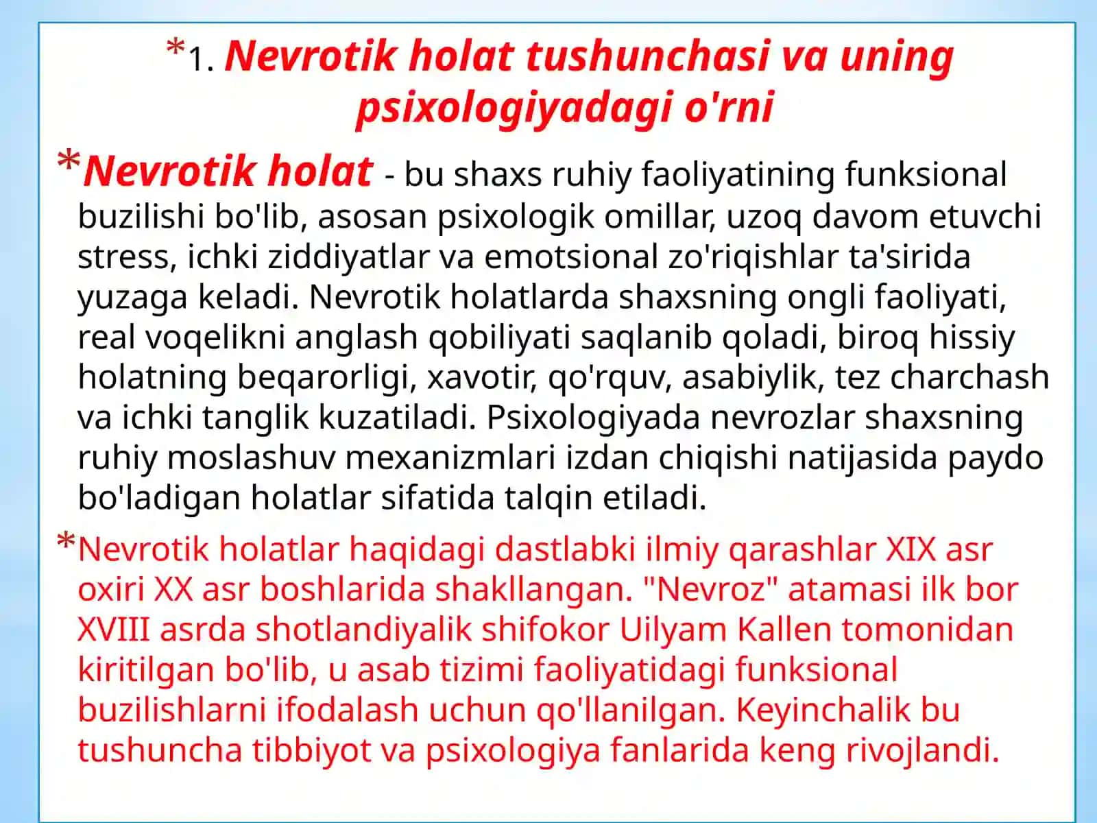 Bemorlardagi nevrotik xolatlar 3