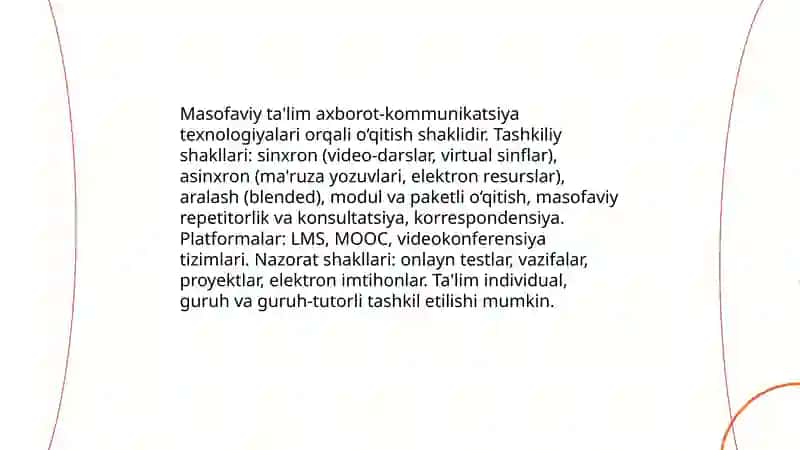 Ta'limni tashkil etishning noananaviy shakllari 3