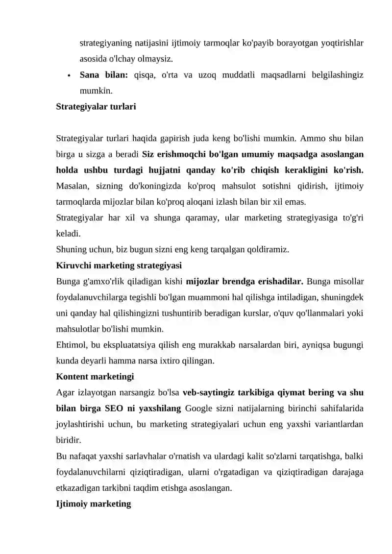 MARKETING STRATEGIYASI 3