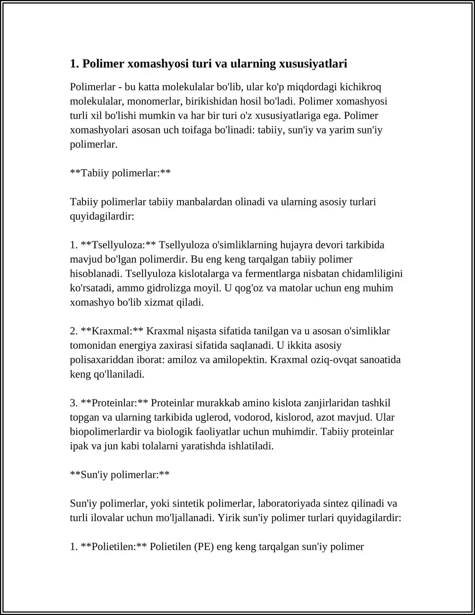 POLIMERLARDAN BUYUMLAR ISHLAB CHIQARISH 3