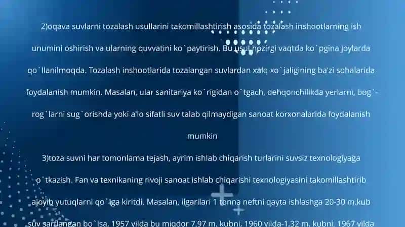SUV TA'MINOT INSHOATLARIDA SUVNI TOZALASH USULLARI 3