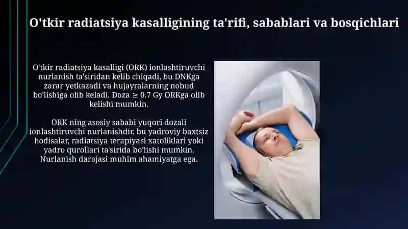 O'tkir radiatsiya kasalligining davolash 3