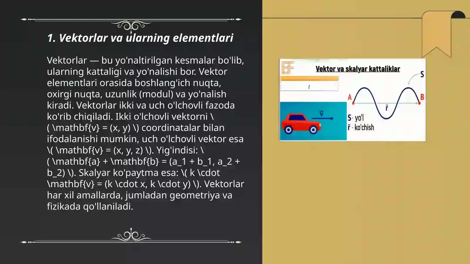 Vektorlar algebrasi 3