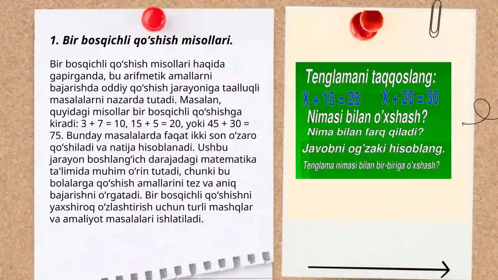 Matematik mazmunga ega rolli oʻyinlar 3