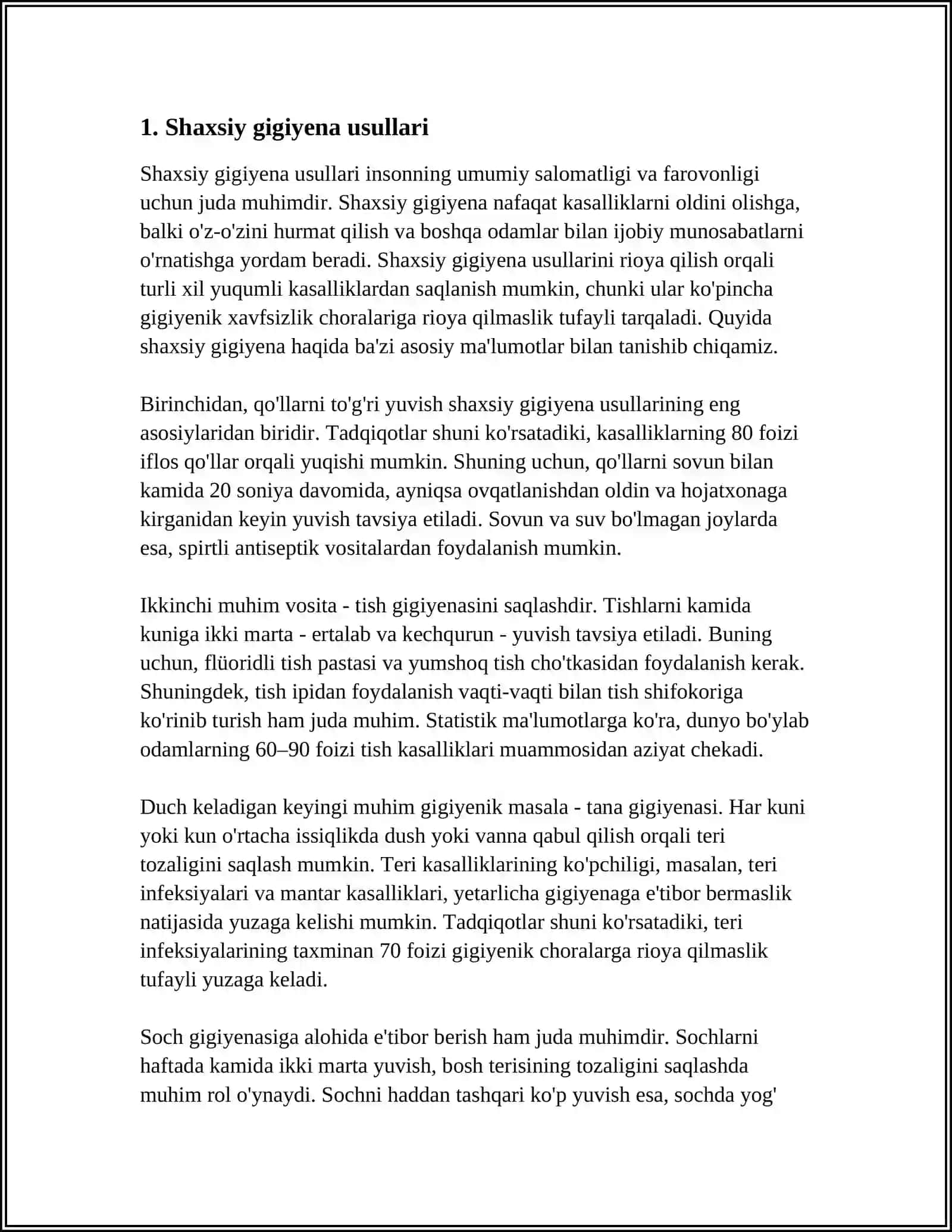 Shaxsiy gigiyena usullari 3