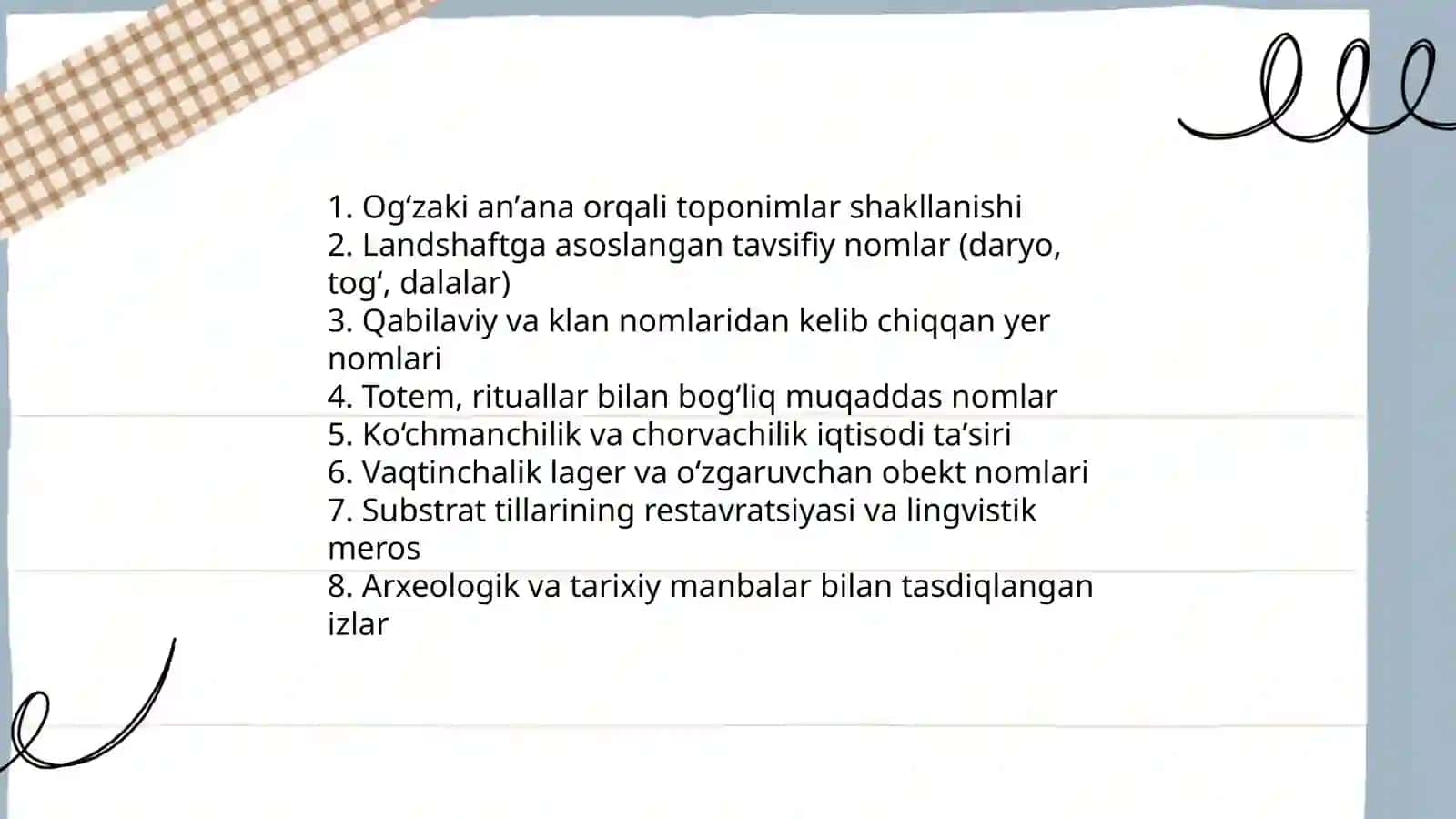 Geotoponimikaning asosiy rivojlanish bosqichlari 3