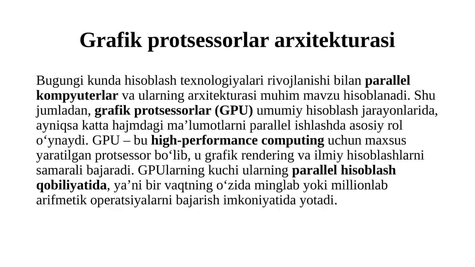 GPU arxitekturasi 3