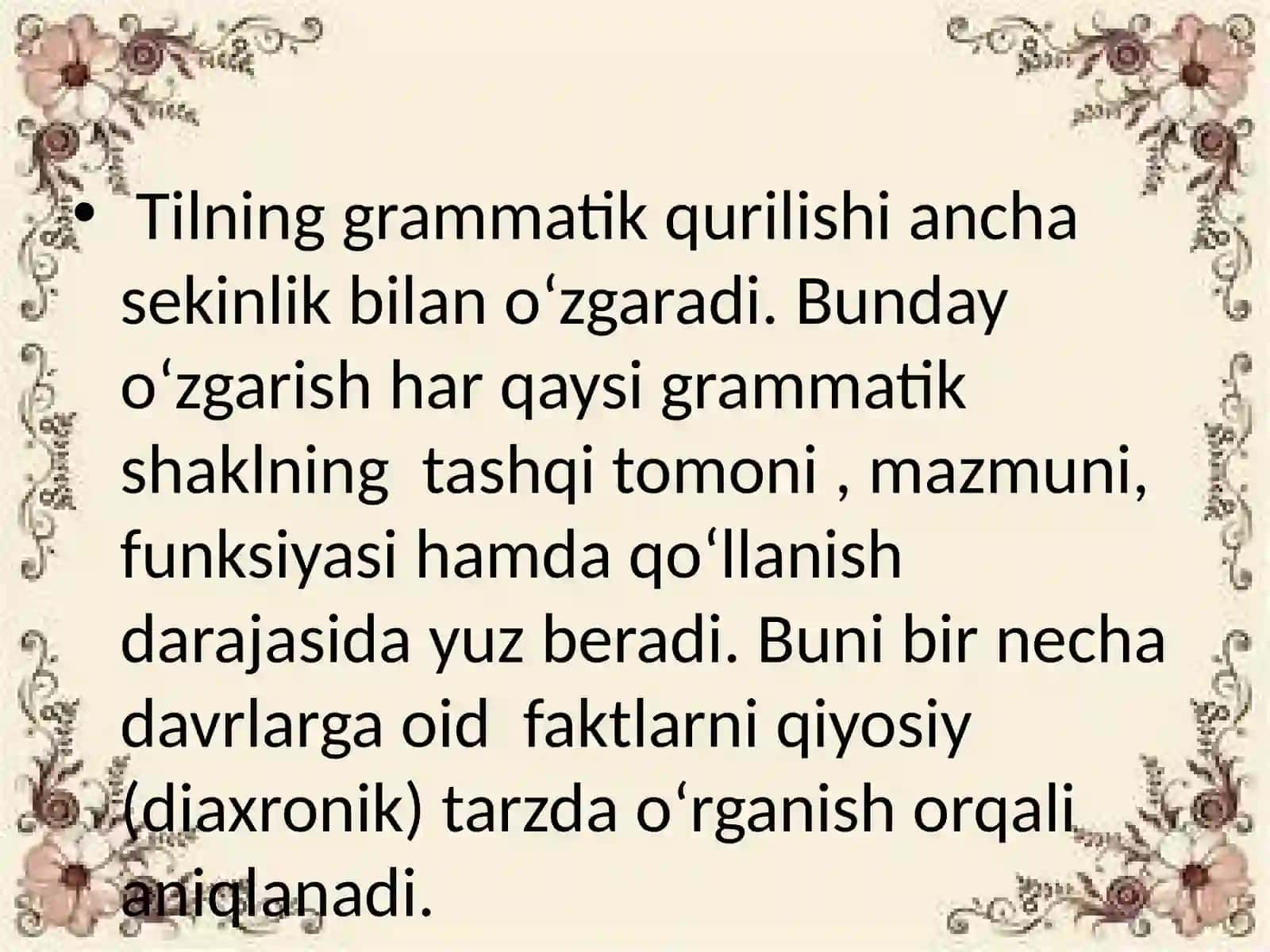 Morfologiya. Ot, sifat, son, olmosh so‘z turkumlari 3