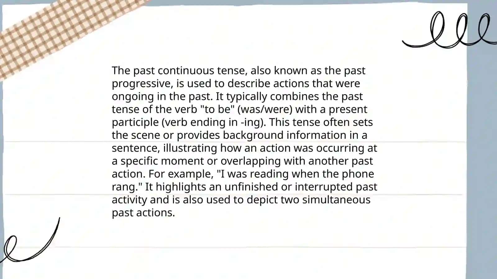 Past continuous 3