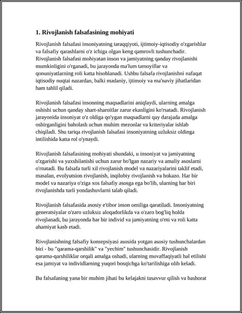 Rivojlanish falsafasi 3