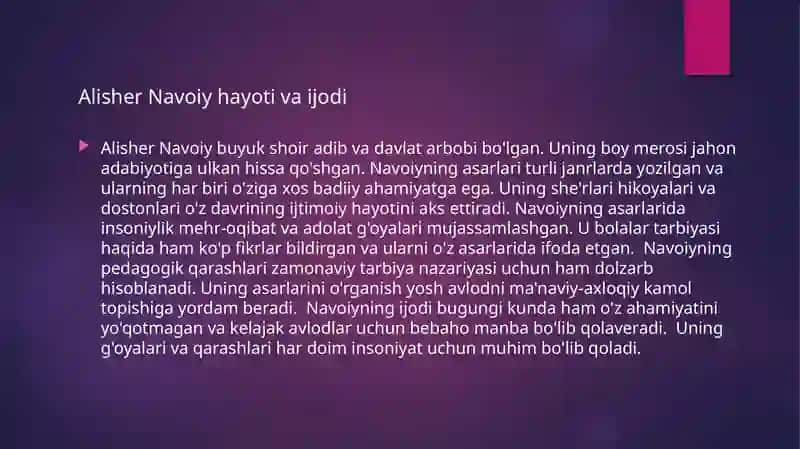 Alisher Navoiy asarlaida bolalar tarbiyasi 3