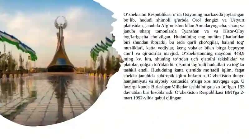 O‘zbekistonning dunyo siyosiy xaritasida tutgan oʻrnini baholash 3