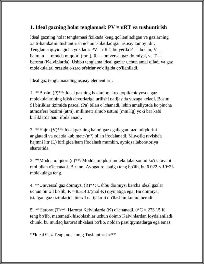 IDEAL GAZNING HOLAT TENGLAMALARI 3